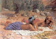 Charles Alphonse du Fresnoy Bathers Resting oil painting artist